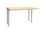 Schäfer Shop Genius Schreibtisch MODENA FLEX, Breite 1200 mm, beidseitig verkürzt, Ahorn
