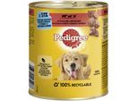 Pedigree Nassfutter Hund Adult ClassicSorten Rind, Lamm und Huhn 12x800 g
