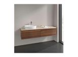 Villeroy und Boch Antao Waschtisch-Unterschrank K37153HM 160x36x50cm, Hahnlochbohrung, Waschbeckenplattenfarbe botticino, warm walnut