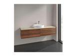 Villeroy und Boch Antao Waschtisch-Unterschrank K25053HM 160x36x50cm, Hahnlochbohrung, Waschbeckenplattenfarbe botticino, warm walnut