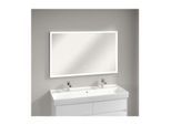 Villeroy und Boch Subway 3.0 Spiegel A4631200 mit Beleuchtung, Touch Sensor, Aluminiumrahmen, 120 x 75 x 4,75 cm, Weiß matt