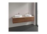Villeroy und Boch Antao Waschtisch-Unterschrank K39053HM 160x36x50cm, Hahnlochbohrung, Waschbeckenplattenfarbe botticino, warm walnut