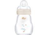 MAM Feel Good Glass Baby Bottle glazen antikoliekfles 0m+ Beige 170 ml