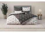 Bettwäsche OTTO HOME "Balsby", grau (anthrazit, grau), B/L: 155cm x 220cm, 1 Stk., 1 Stk., Renforcé, B/L: 80cm x 80cm, 2 Stk., Renforcé, Obermaterial: 100% Baumwolle, Bettwäsche, Bettwäsche, in Gr. 135x200 oder 155x220 cm, 100% Baumwolle