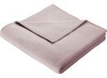 Wohndecke BIEDERLACK "Cotton Home", beige (lotus), B:150cm L:220cm, Baumwolle, Polyacryl, Wohndecken, Wohndecke, im Uni Design, Kuscheldecke