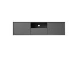TV-Board HAMMEL FURNITURE "Mistral Fernsehschrank, Medienmöbel, Hängend", grau (anthrazit), B:161,5cm H:41,6cm T:45cm, Holzwerkstoff, MDF, Massivholz, Sideboards, TV-Board, Türen mit Akustikstoff, Schublade, Lowboard, B: 161,5 cm