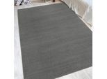 Teppich ANDIAMO "Jerez" Gr. 3, grau (hellgrau), B:120cm H:8mm L:170cm, Kunstfaser, Teppiche, Teppich, Kurzflor, gewebt, Uni-Farben, auch als Läufer