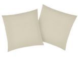 Kissenbezüge OTTO HOME "Luisa", beige, B:50cm L:50cm, Renforcé, Renforcé, Kissenbezüge, aus 100% Baumwolle, mit Reißverschluss, atmungsaktiv, uni