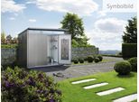 Gerätehaus BIOHORT "AvantGarde ECO Gr. A2", quarzgrau, metallic, Stahl, Gerätehäuser, verschiedene Farben mit Doppeltür