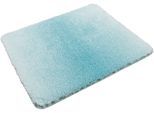 Badematte WECON HOME BASICS "Luuk WB-2705", blau (türkis), H:25mm, Polyester, Badematten, Badematte, trendiger Farbverlauf, waschbar, weicher Badezimmerteppich