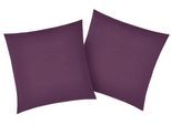 Kissenbezüge OTTO HOME "Luisa", lila (dunkellila), B:50cm L:50cm, Renforcé, Renforcé, Kissenbezüge, aus 100% Baumwolle, mit Reißverschluss, atmungsaktiv, uni