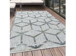 Teppich AYYILDIZ TEPPICHE "BAHAMA 5151", bunt (multi), B:140cm H:8mm L:200cm, Polypropylen, Teppiche, Teppich, Läufer, Flachflor mit Hoch-Tief-Struktur, In-und Outdoor geeignet