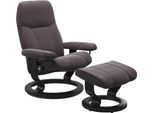 Relaxsessel STRESSLESS "Consul", rot (bordeaux paloma), B:85cm H:100cm T:77cm, Sessel, Relaxsessel, mit Classic Base, Größe L, Gestell Schwarz