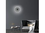 NEUHAUS PURE LED Wandleuchte "PURE Moon", grau (platin), 1, Ø 32cm H: 32cm, 1 Stk., Leuchten, Dimmfähig über separaten Dimmer, Glas Rauchfarben, LED Wandleuchte
