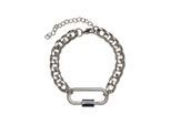 Bettelarmband URBAN CLASSICS "Urban Classics Unisex Fastener Bracelet" Gr. L, silber, Armbänder, Herren, L/XL, Bettelarmband