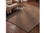 Wollteppich VIKOSA "Arcura", braun (beige), B:80cm H:15mm L:150cm, Wolle, Teppiche, Wolle Handgemacht, Hoch-Tief-Effekt, Geometrisches Linien Wellendesign
