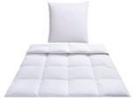 Daunenbettdecke + Federkissen OTTO PRODUCTS "Jannika", weiß, B/L: 135cm x 200cm Anzahl Teile 1, B/L: 80cm x 80cm Anzahl Teile 1, Bezug: Baumwolle Füllung: Entendaune/-feder, extrawarm, Bezug: 100% Baumwolle. Füllung: 80% Daunen, 20% Entenfeder, Bettwaren-Sets, plastikfreie Verpackung