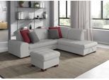 Ecksofa SIT & MORE "Luxor L-Form", silber, B:259cm H:82cm T:224cm, Luxus-Microfaser ALTARA NUBUCK (100% Polyester);Soft clean (98% Polyester, 2% Polyamid);Struktur fein (100% Polyester), Sofas, Ecksofa, wahlweise mit Bettfunktion, Stauraum und Kopfteilverstellung