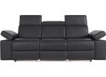 3-Sitzer HOME AFFAIRE "Kilado", schwarz, B:229cm H:98cm T:99cm, Sofas, mit 2x Relaxfunktion, verstellbarer Armlehne, Kopfteilverstellung