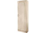 Stauraumschrank WIHO KÜCHEN "Linz", braun (front: landhaus eiche, korpus: sonoma eiche), B:50cm H:180cm T:35cm, Schränke, Stauraumschrank, 50 cm breit
