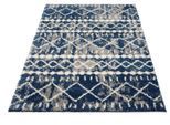 Teppich "MAROK", blau, B:120cm H:12mm L:170cm, Polyester, GALLERY M BRANDED BY MUSTERRING, Teppiche, Teppich, moderner Kurzflor, grafisches Dessin, Wohnzimmer