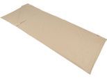 Hüttenschlafsack POLYDAUN "Polydaun Inlett", beige (mist), Schlafsäcke, B/L: 80cm x 220cm, Obermaterial: 100% Baumwolle, L:220cm