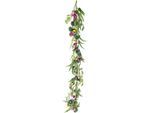 Kunstblume I.GE.A. "Stiefmütterchenranke", bunt, B:16cm H:155cm L:12cm, Obermaterial: 80% Polyester, 20% Kunststoff, Kunstpflanzen, Blumenranke Stiefmütterchenranke Girlande EfeuRaum Wand Hochzeit