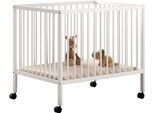Laufgitter VIPACK "Dino auf Rollen mit 2 Bremsen, universell einsetzbar, Made in Europe", buche weiß, Laufställe, Laufgitter, hochwertig verarbeitet, Buche massiv, verschiedene Farben erhältlich