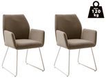 4-Fußstuhl MCA FURNITURE "BEVERLY", braun (cappuccino, cappuccino), B:56cm H:88cm, Nylon, Polyester, Stühle, Esszimmerstuhl,Chenilleoptik,360drehbar,Sitzhöhe 49cm,belastbar 120kg