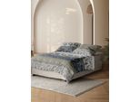 Bettwäsche IRISETTE "Wave 8507", blau (petrol), B/L: 140cm x 200cm, 1 Stk., 1 Stk., Mako-Satin, B/L: 90cm x 70cm, 2 Stk., Mako-Satin, Obermaterial: 100% Baumwolle, Bettwäsche, Bettwäsche, anschmiegsam und atmungsaktiv
