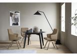 Polsterstuhl STRESSLESS "Laurel", braun (almond paloma, eiche natur), B:58cm H:92cm T:59cm, Leder PALOMA: PALOMA ist ein durchgefärbtes Semianilin-Möbelleder mit natürlicher Narbung., Stühle, Polsterstuhl, Low Back mit Armlehne, Größe L, mit schräggestellten Beinen in Eiche