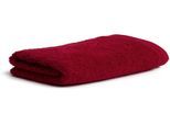Badetuch MÖVE "Superwuschel", rot (ruby), B:100cm L:160cm, Walkfrottee, Baumwolle, Handtücher, Badetuch, Badetuch mit Bordüre, 100% Premium Cotton Baumwolle, einfarbig, weich
