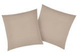Kissenbezüge OTTO HOME "Luisa", beige (mocca), B:40cm L:40cm, Renforcé, Obermaterial: 100% Baumwolle, Kissenbezüge, aus 100% Baumwolle, mit Reißverschluss, atmungsaktiv, uni