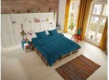 Bettwäsche HIP "Hip Uni", blau (petrol), B/L: 135cm x 200cm, 1 Stk., 1 Stk., Satin, B/L: 80cm x 80cm, 2 Stk., Satin, Obermaterial: 100% Baumwolle, Bettwäsche, Bettwäsche, 100% Baumwolle, Mako-Satin, 135x200, Unifarben Weiß, Reißverschluss