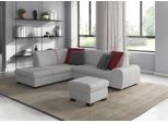 Ecksofa SIT & MORE "Luxor L-Form", silber, B:259cm H:82cm T:224cm, Luxus-Microfaser ALTARA NUBUCK (100% Polyester);Soft clean (98% Polyester, 2% Polyamid);Struktur fein (100% Polyester), Sofas, Ecksofa, wahlweise mit Bettfunktion, Stauraum und Kopfteilverstellung