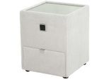 Nachtkonsole JOCKENHÖFER GRUPPE "Lancy", beige (hellbeige 456, 07), B:42,5cm H:53cm T:45cm, Glas, Holzwerkstoff, Sideboards, Nachtkonsole, mit LED-Beleuchtung