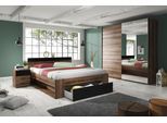 Schlafzimmer-Set INOSIGN "Beta Komplettschlafzimmer in 3 Farben und 2 Bettgrößen", schwarz (monastery eiche, schwarz), B/H: 180cm x 200cm, Schlafzimmermöbel-Sets, wahlweise in 3 Farben und 2 Bettgrößen