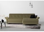 Ecksofa HOME AFFAIRE "Maredo L-Form", grün (olive), B:284cm H:89cm T:179cm, 100% Polyester, Sofas, Ecksofa, Federkern, wahlweise auch mit Kopfteil- und Armlehnverstellung