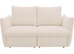 Schlafsofa "LOOKS XII", beige (creme), B:180cm H:100cm T:97cm, 95% Polyester, 5% Polyacryl, LOOKS BY WOLFGANG JOOP, Sofas, Schlafsofa, mit Bettfunktion, Kissenoptik, Boxspring-Polsterung