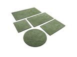 Badematte WECON HOME BASICS "Erik", grün, H:20mm, Baumwolle, Badematten, Badematte, waschbar, rutschfest, sehr weich, strapazierfähig, pflegeleicht