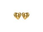 Paar Ohrclips FILIPPA FIRENZE "Milano Edg", goldfarben, Ohrringe, Damen, Edelstahl, in toller Herz-Form aus Gold