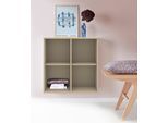 Regal HAMMEL FURNITURE "Mistral, Hochwertig Hängeregal, Wandregal, Verstellbar Einlegeböden", beige, B:70cm H:70cm T:27cm, Regale, Regal, B:70 cm, T:27 cm, anpassungsbar Designmöbel