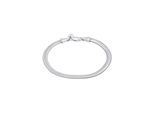 Armband ELLI PREMIUM "Flach Elegant Schlangenkette 925 Silber" Gr. 18, silber, Armbänder, Damen, 18cm, ohne Stein, Silber 925 (Sterlingsilber), Armband