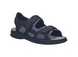 Sandale JOSEF SEIBEL "Max 61, schwarz-kombi", Herren, Gr. 45, schwarz (schwarz, kombi), Obermaterial: 80% Rindsleder Leather cow. 20% Textilmaterial TEXMAT., Schuhe Sandale