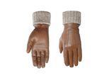 Lederhandschuhe PEARLWOOD "Lipa", Damen, Gr. 8, braun (caramel), Schafsleder, unifarben mit Farbeinsatz, festlich, Handschuhe, Touchscreen proofed - mit 10 Fingern bedienbar