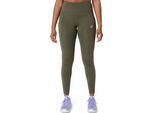 Lauftights ASICS "ASICS CORE TIGHT", Damen, Gr. XL, N-Gr, schwarz olive, Stoff, Obermaterial: 79% Polyester, 21% Elasthan, Hosen