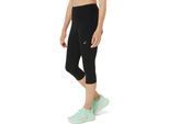 Lauftights ASICS "ROAD HIGH WAIST CAPRI TIGHT", Damen, Gr. XS (34), N-Gr, schwarz (performance), Obermaterial: 78% Polyester, 22% Elasthan, Hosen