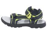 Sandale JACK WOLFSKIN "SEVEN SEAS 3 K", Mädchen, Gr. 32, blau (blau, lime), Synthetik, Textil, Schuhe Sandale, mit Klettverschluss