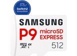 SAMSUNG Speicherkarte "P9 microSD Express", weiß, 512 GB, Speicherkarten