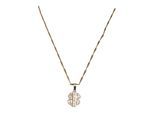 Edelstahlkette URBAN CLASSICS "Urban Classics Unisex Small Dollar Necklace", gold, Halsketten, Damen, onesize, Zink, Edelstahlkette